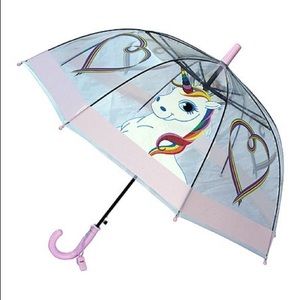 🦄Foxfire Lilac Clear Dome Unicorn Heart Umbrella